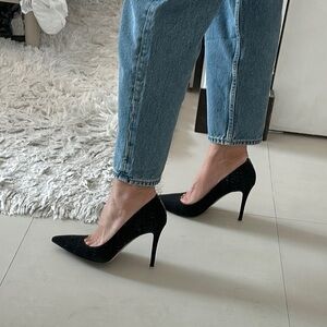 SJP Black Stiletto Heels